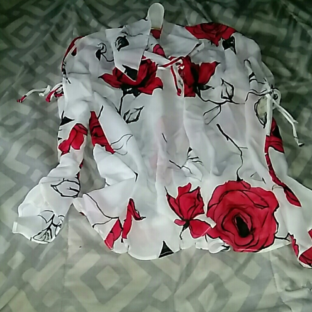 Red Flower shirt