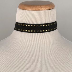 Black and Gold Stars Choker