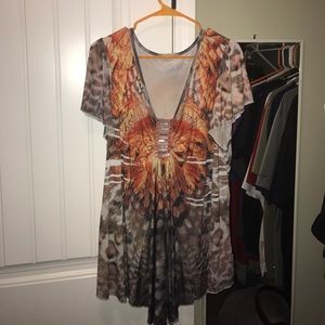 Women's Plus Size Sublimation Tunic 2x
