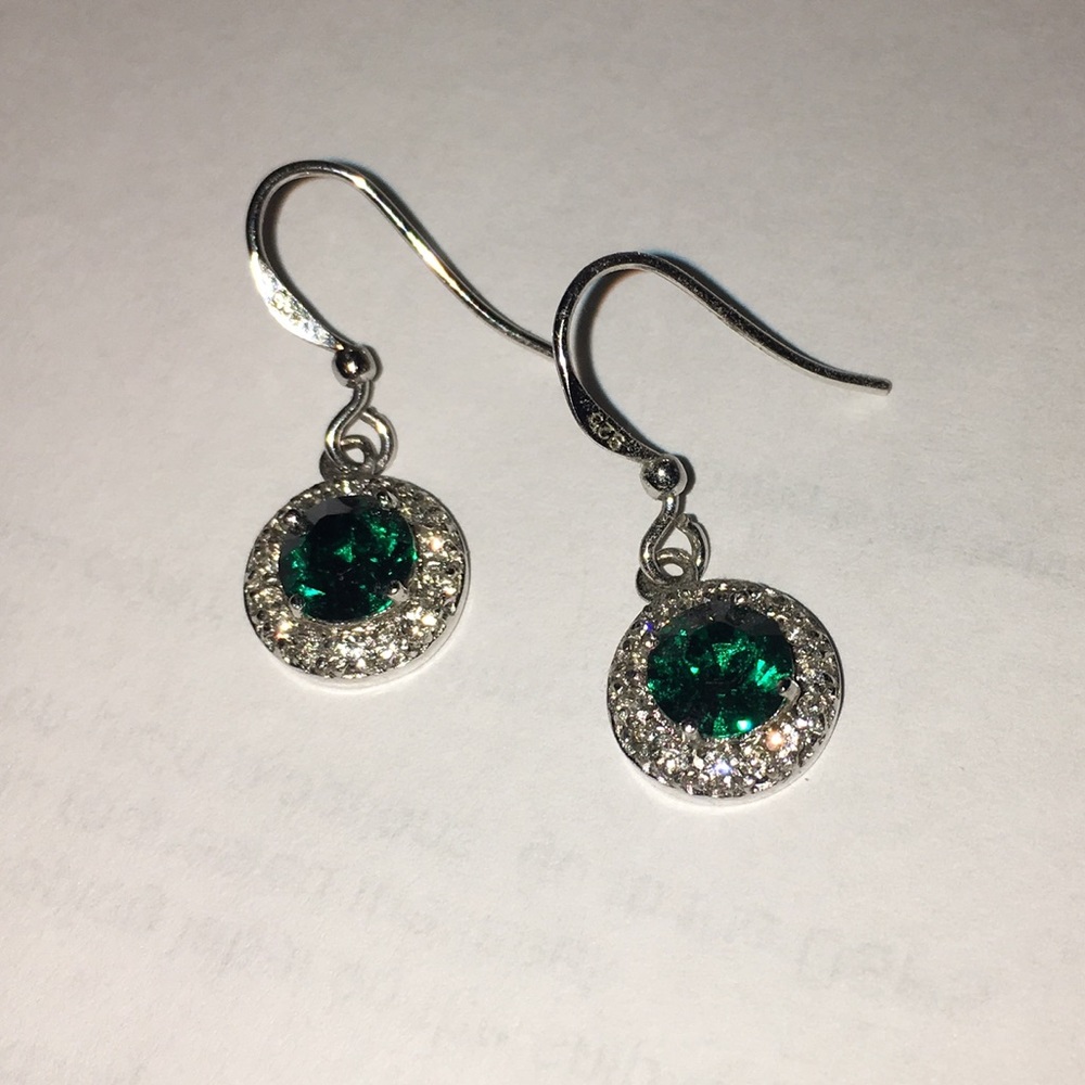 CR Emerald earrings with CR white sapphires MOVING