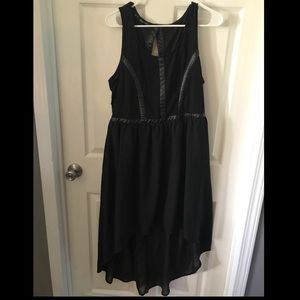 High low black cocktail dress