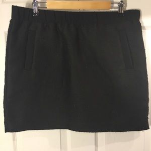 Black tweed mini pencil skirt, LOFT
