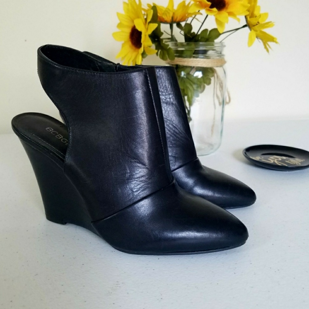 BCBG Leather Booties