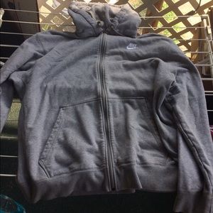 Men's Nike Sportswear Grey Zip Up Hoodie 2XL