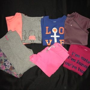 Girls size 4T summer shorts tees leggings