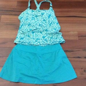Lands End swim skirt &tankini 12