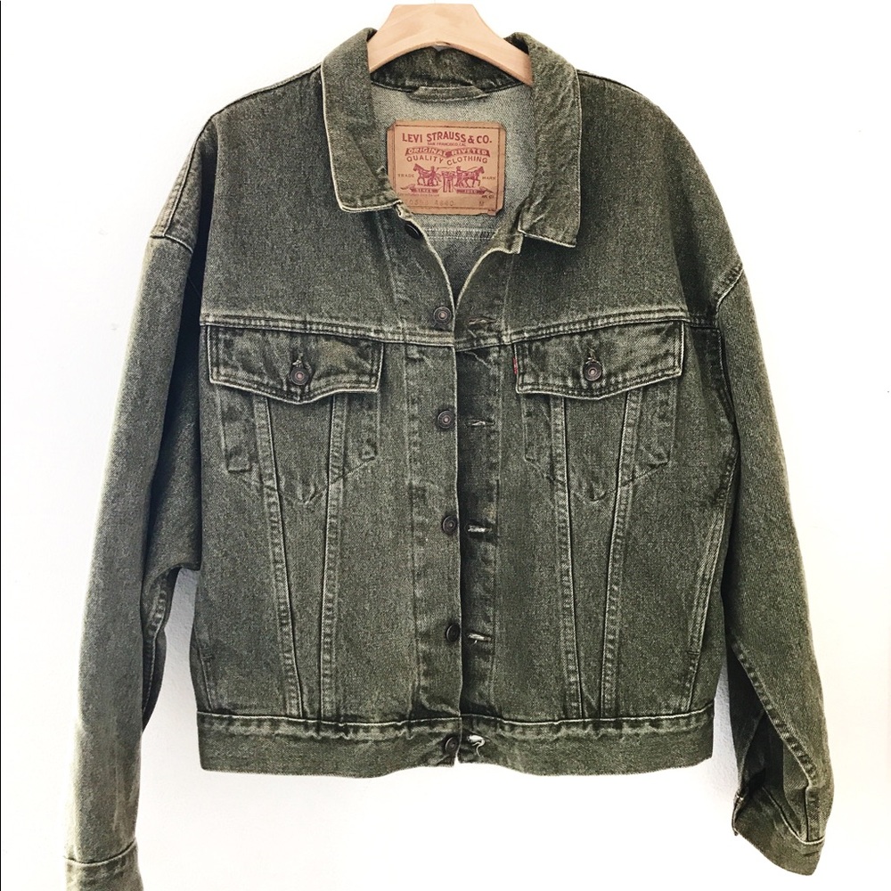 Levi's green denim jacket