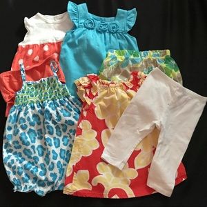7 piece girls summer Lot 9 months