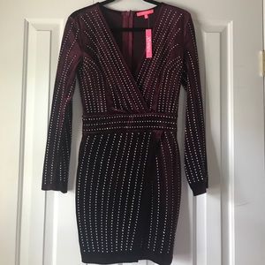 Maroon stoned dress