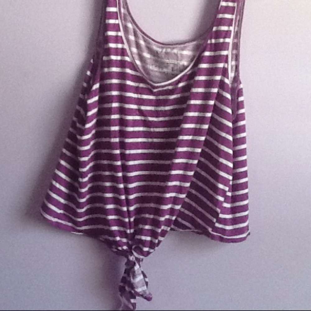 💖 lilu purple striped crop top 💖