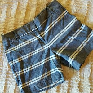 Loft Chambray Stripe Shorts