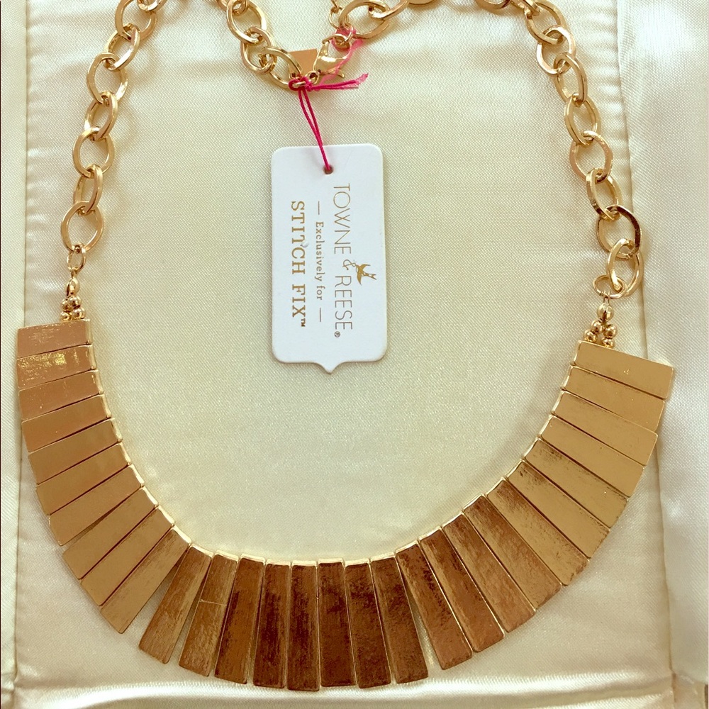 Gold Statement Necklace by Towne & Reese