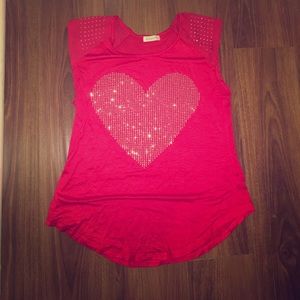 Adorable red heart shirt