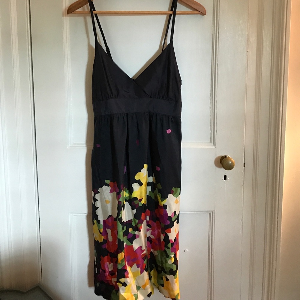 Theory Navy and Floral Dress. Size 4