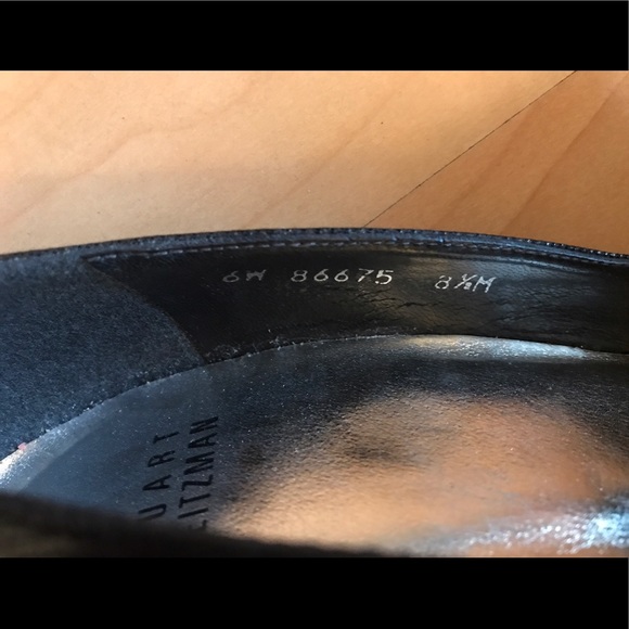 Stuart Weitzman Formal Satin 3.5" black heels - Picture 6 of 8