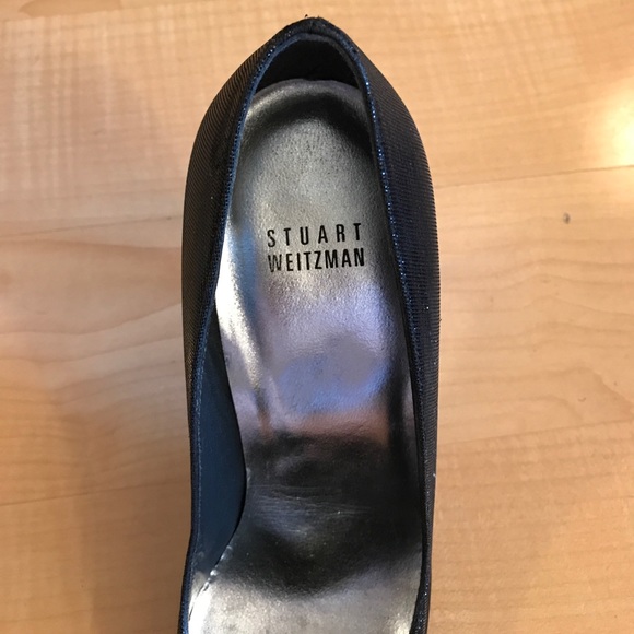 Stuart Weitzman Formal Satin 3.5" black heels - Picture 8 of 8