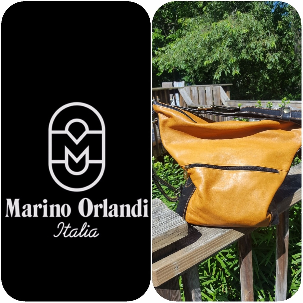 SALE Marino Orlandi Italian Leather Bucket Bag