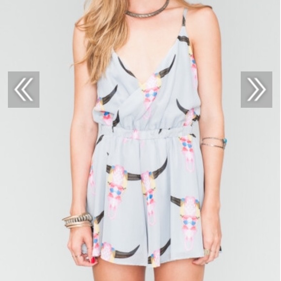 Show Me Your MuMu Other - Olympia SMYM Romper in Light Bright Bull