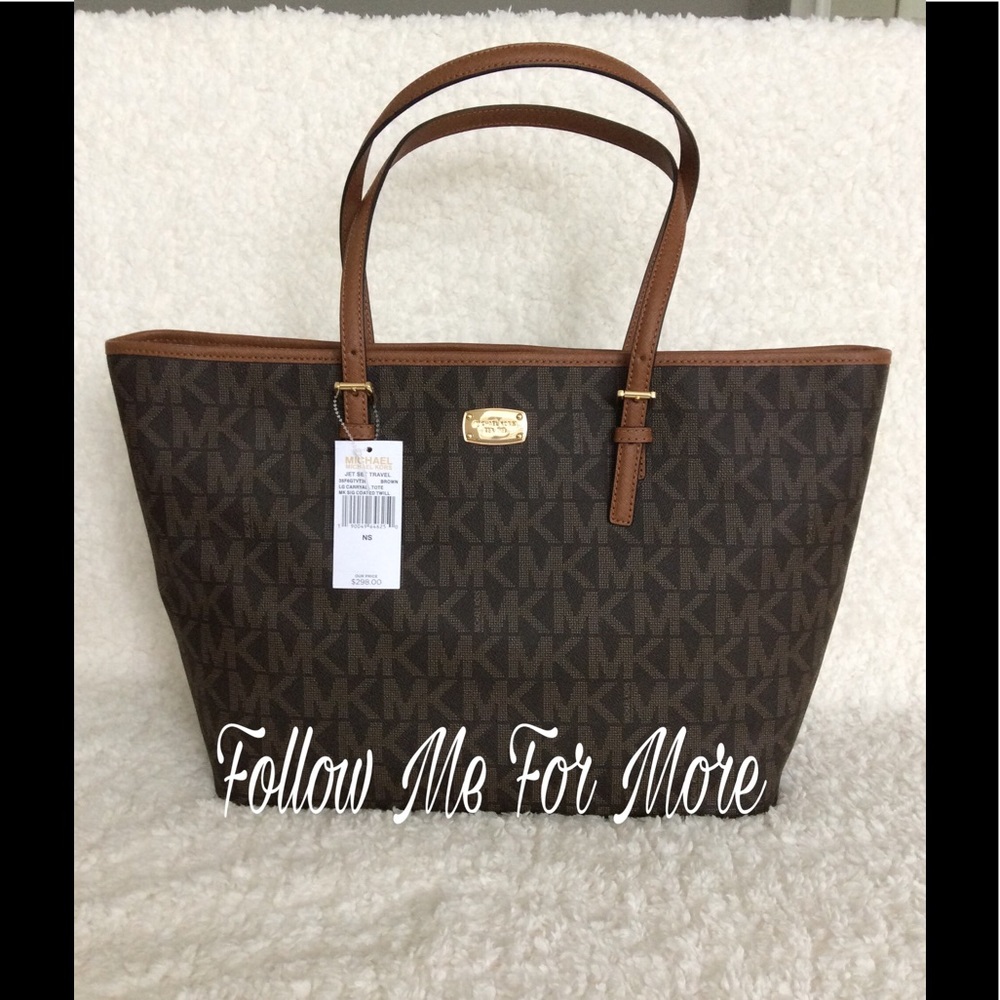 💎NEW Michael Kors Chocolate Jet Set Tote