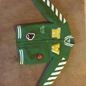 Off White (Green) Letterman