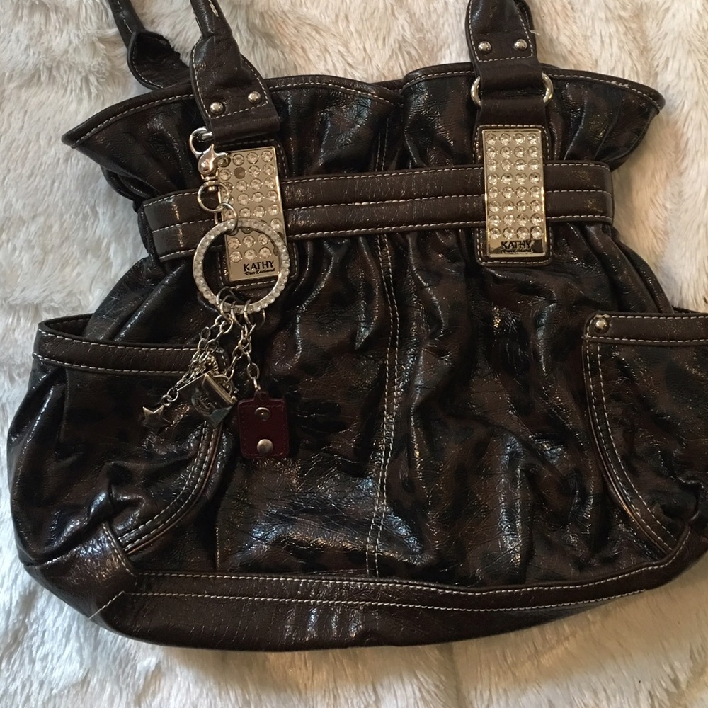 Kathy Van Zeeland leopard purse