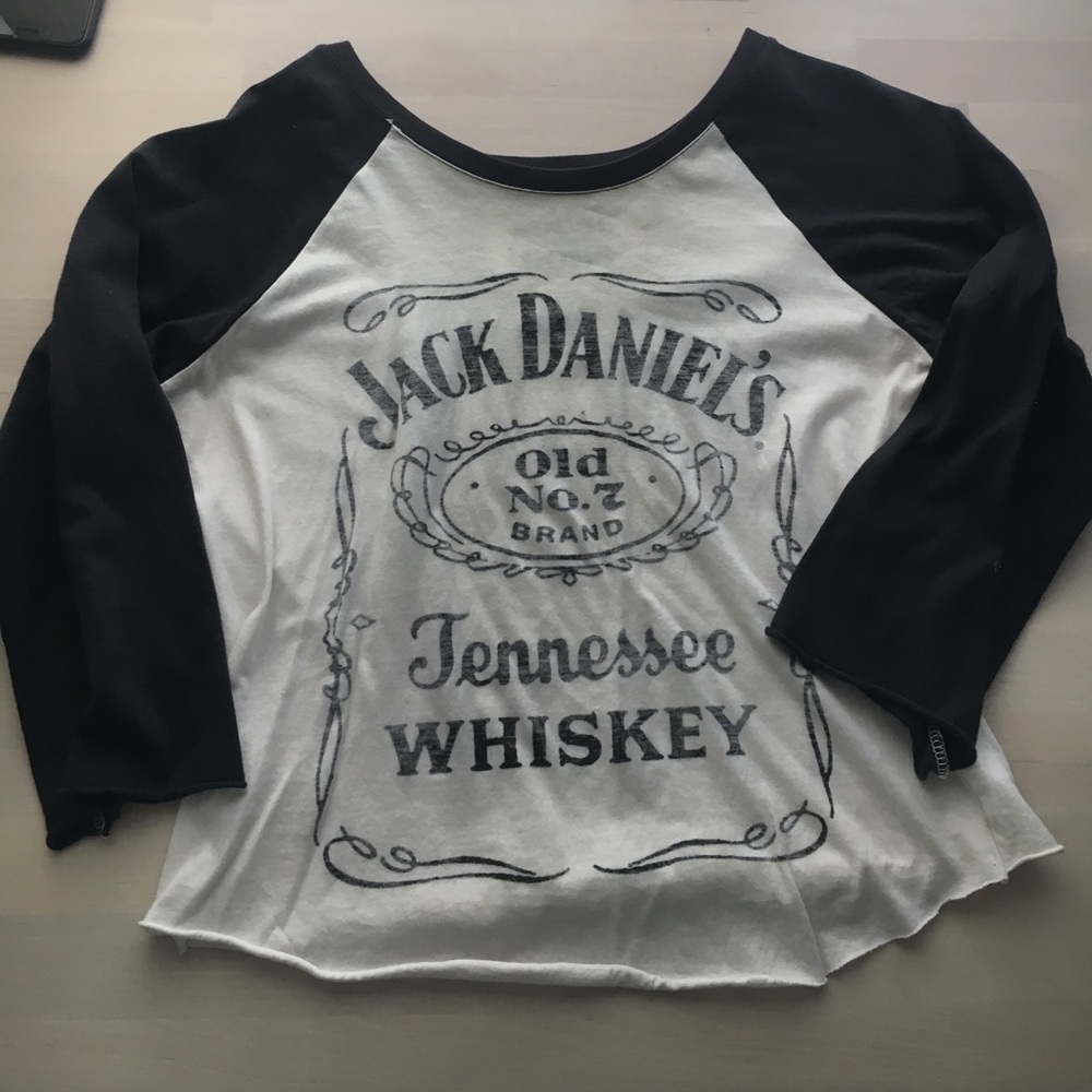 Jack Daniels Cropped Baseball Tee
