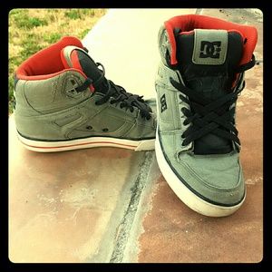 DC Spartan Shoes Grey/Red/Black