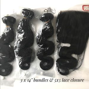 Virgin unprocessed Brazilian body wave hair