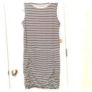 New ATHLETA Navy and creme dress, Petite large!