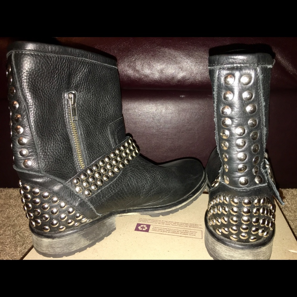 🖤Black Studded 🖤Leather Boots