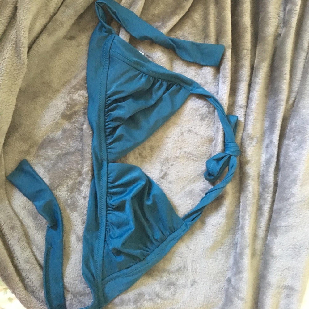 J crew blue bikini top