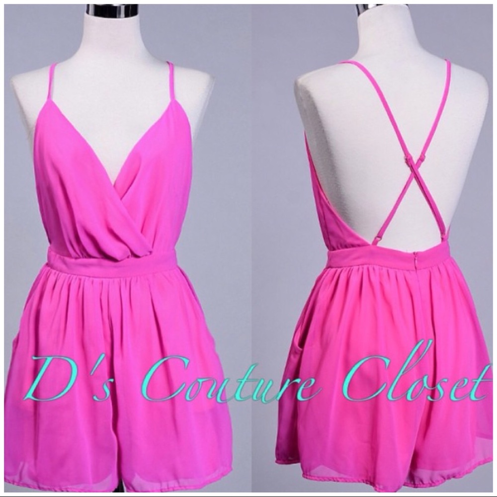 Hot Pink Romper -Brand New /Boutique clearance
