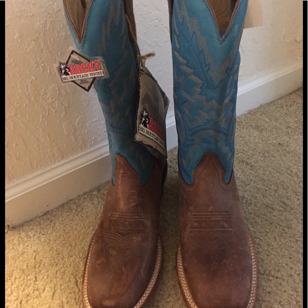 Blue/Brown Cowgirl Boots