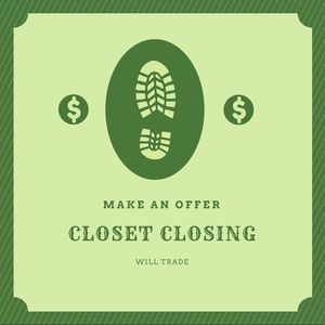 Closet closing. All offers considered. Will trade.