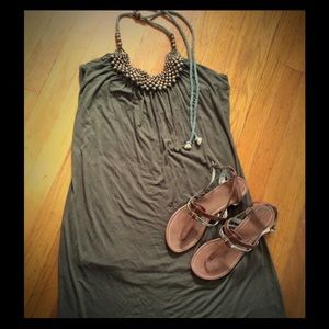 Olive Green sundress/beach coverup