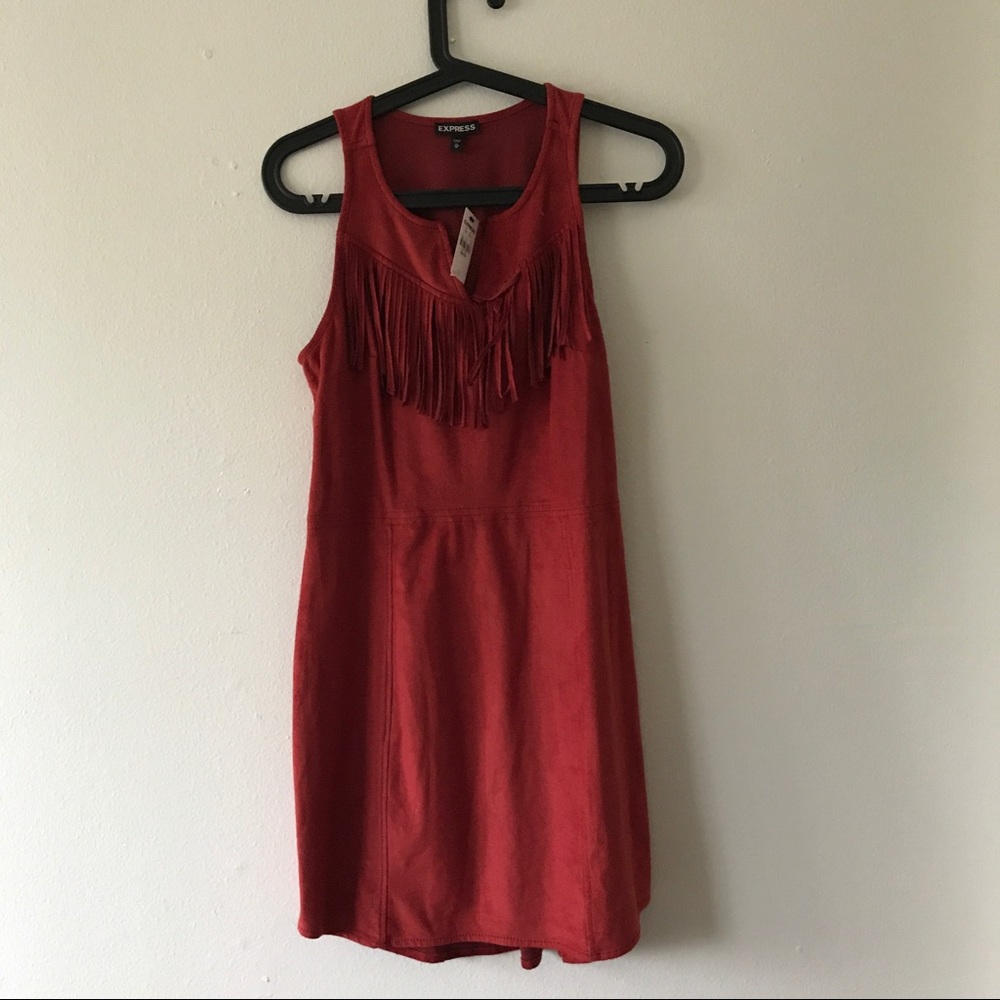 Express suede dress