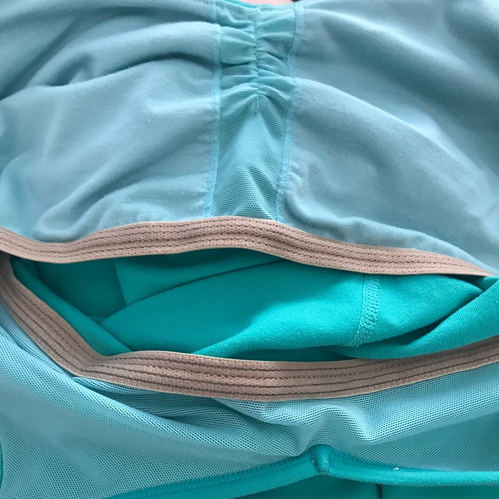 LULULEMON ruched bust tank top teal Bali Breeze 8 - Picture 7 of 8