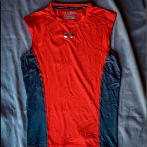 Under Armour Orange HeatGear Compression Shirt