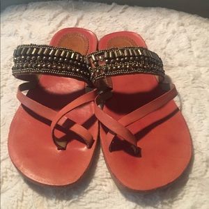 Anthropologie beaded sandals