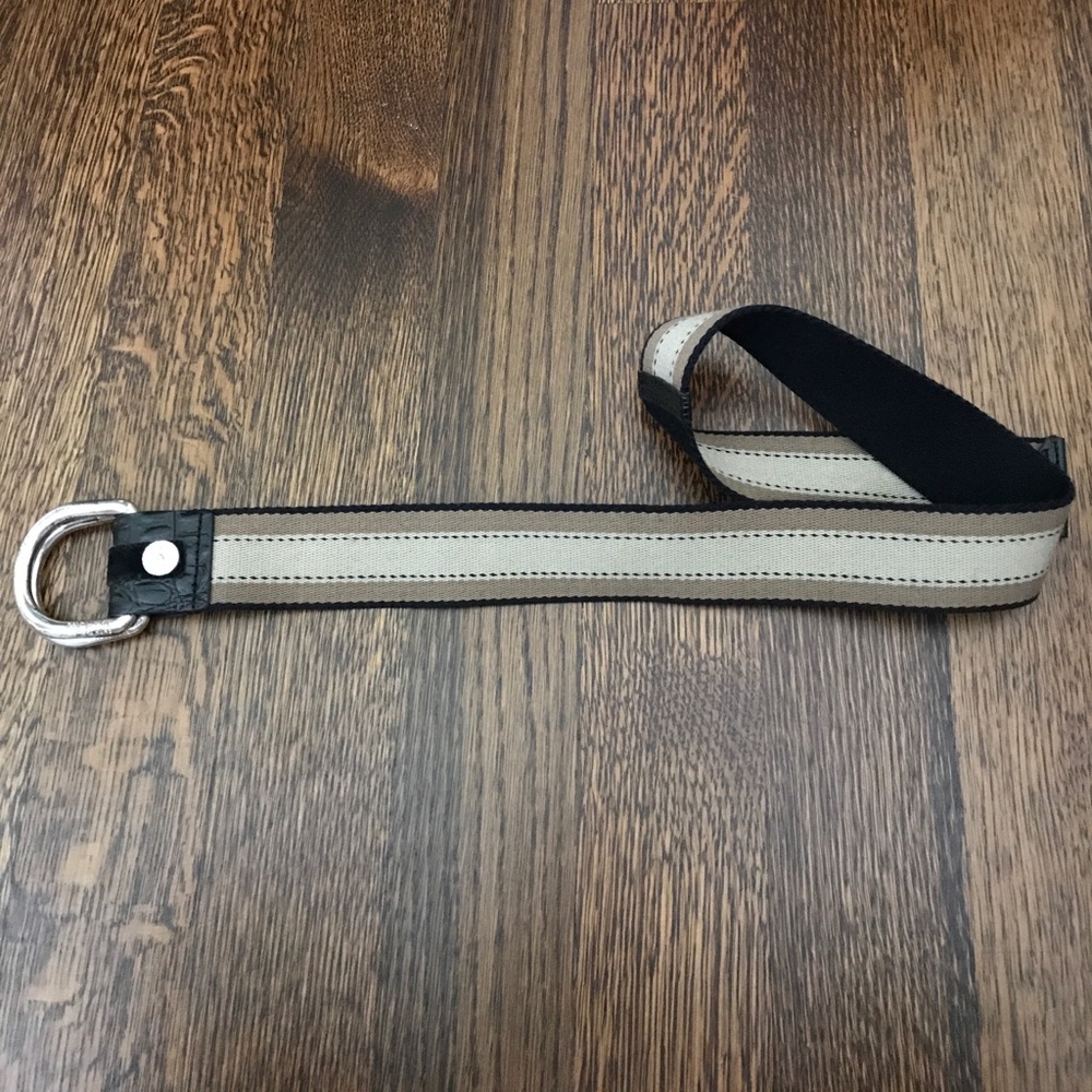 Michael Kors Black Striped Belt