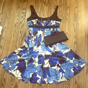 Nine West Blue Floral Party Dress