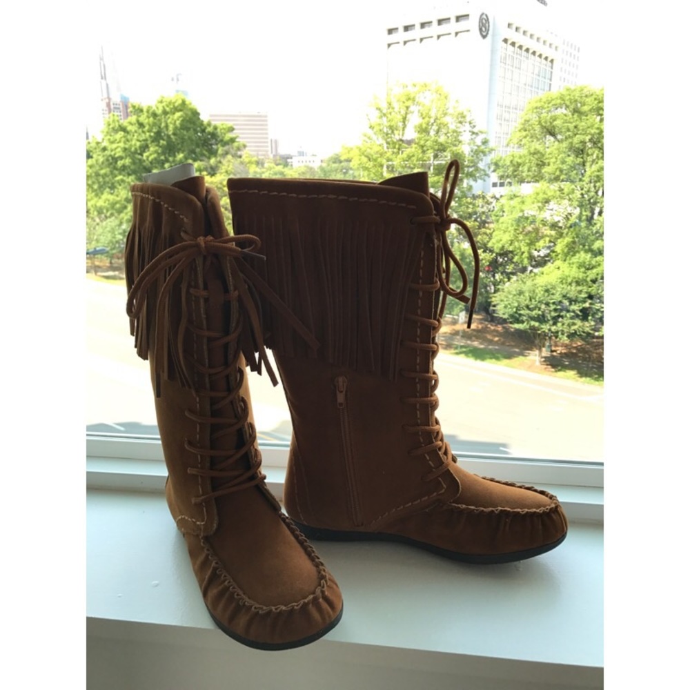 All weather brown moccasins