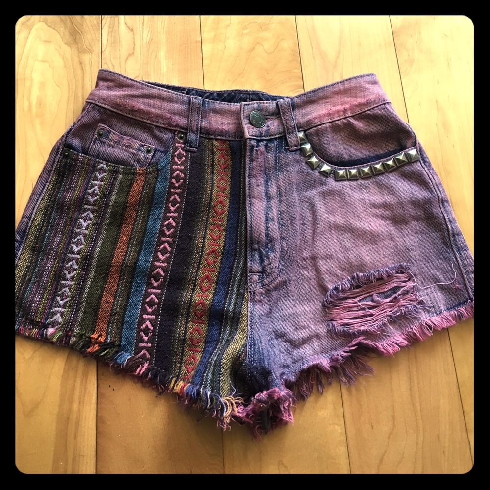 Urban Outfitters High Waisted Distressed Shorts