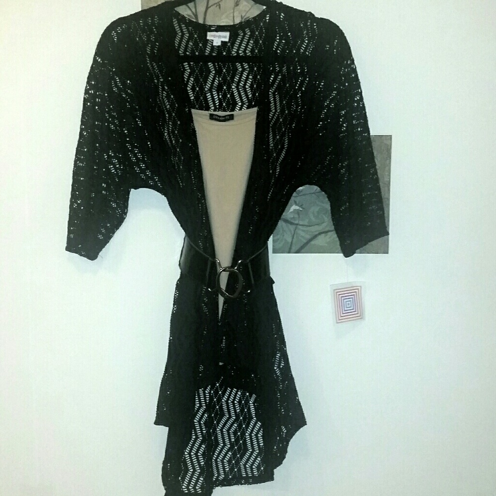 LulaRoe Black Lace Lindsay Kimono