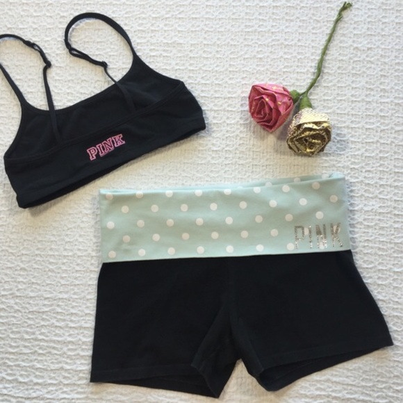 PINK Victoria's Secret Pants - PINK Shortie Foldover Yoga Shorts
