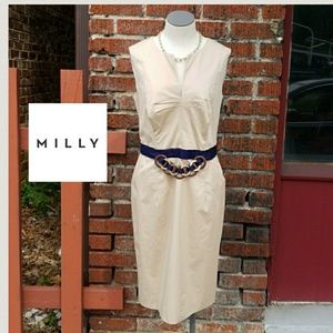 MILLY  Sleeveless Taylored Dress