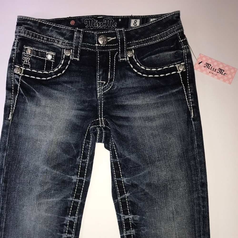 Miss Me Girls Cuffed Capri Pants Size 8 *NWT*