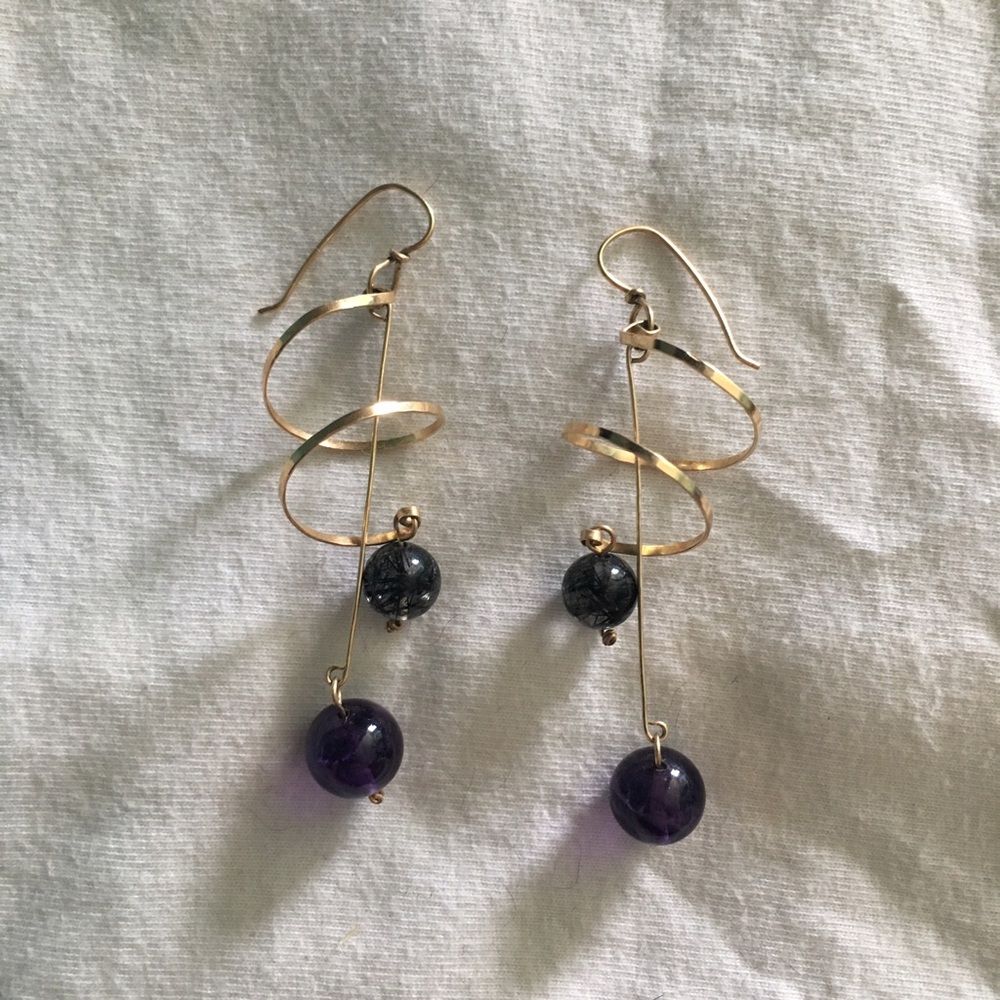 Gold dangly earrings
