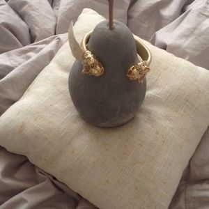 Kenneth Jay Lane Couture Gold Lion Cuff Bracelet