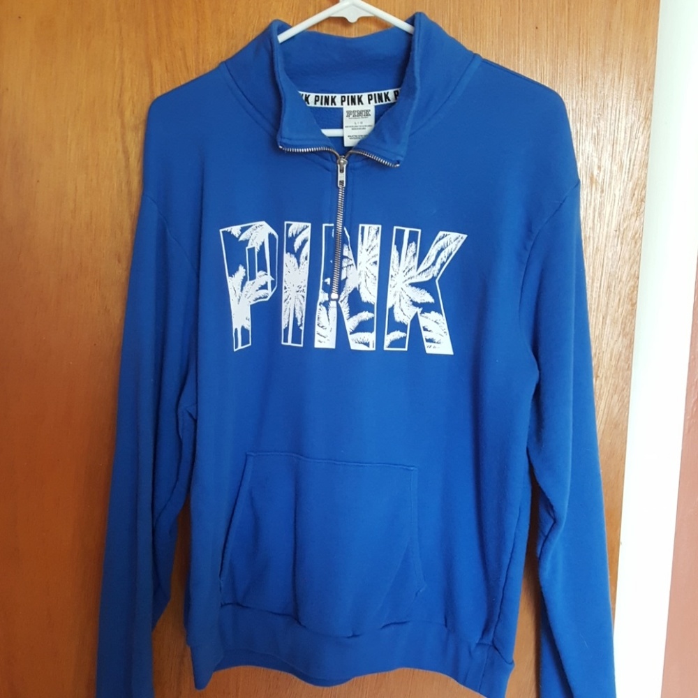 PINK tropical half zip